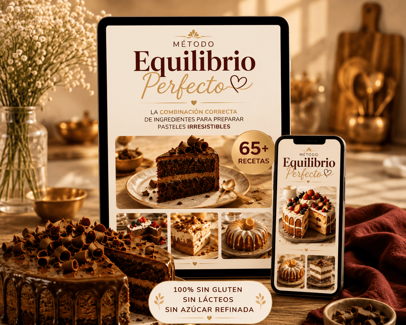 Mockup del Método Equilibrio Perfecto en tablet y celular